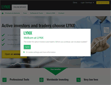 Tablet Screenshot of lynxbroker.com